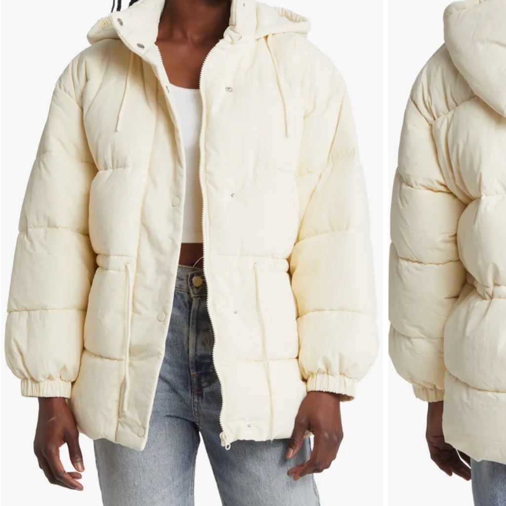 Topshop Asos Nwt White Puffy Jacket
